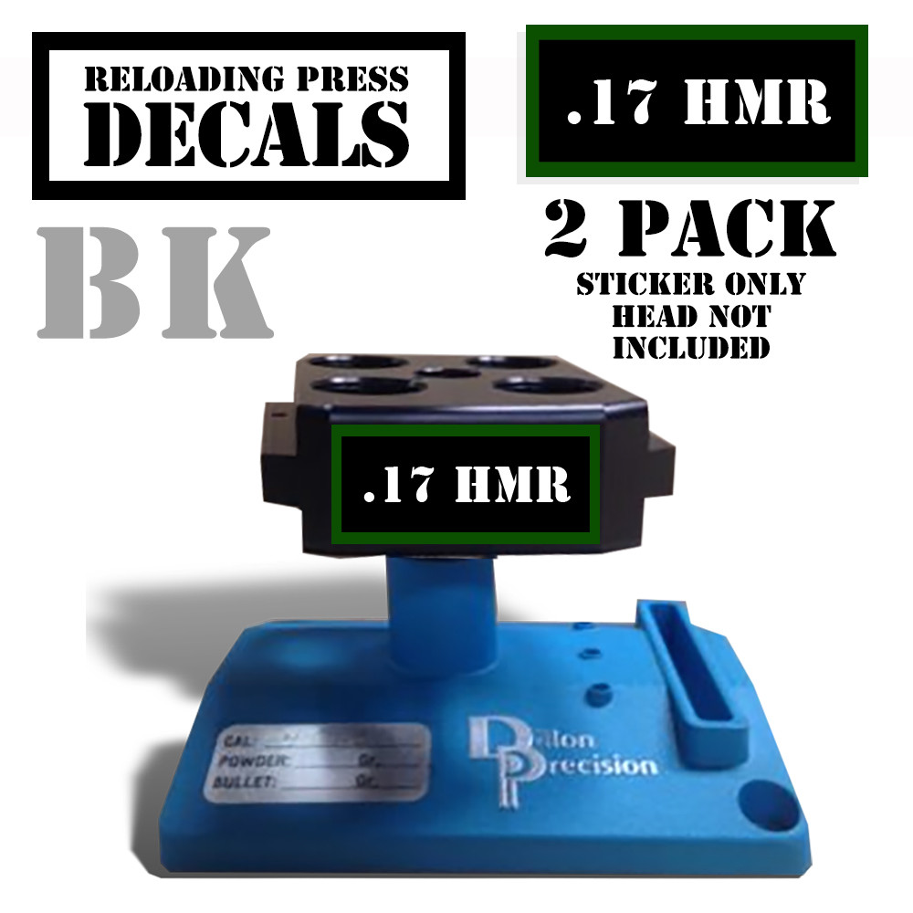 12 GA Slug Reloading Press Decals Ammo Label Sticker 2 Pack BLK/GRN 1.95" x .87"