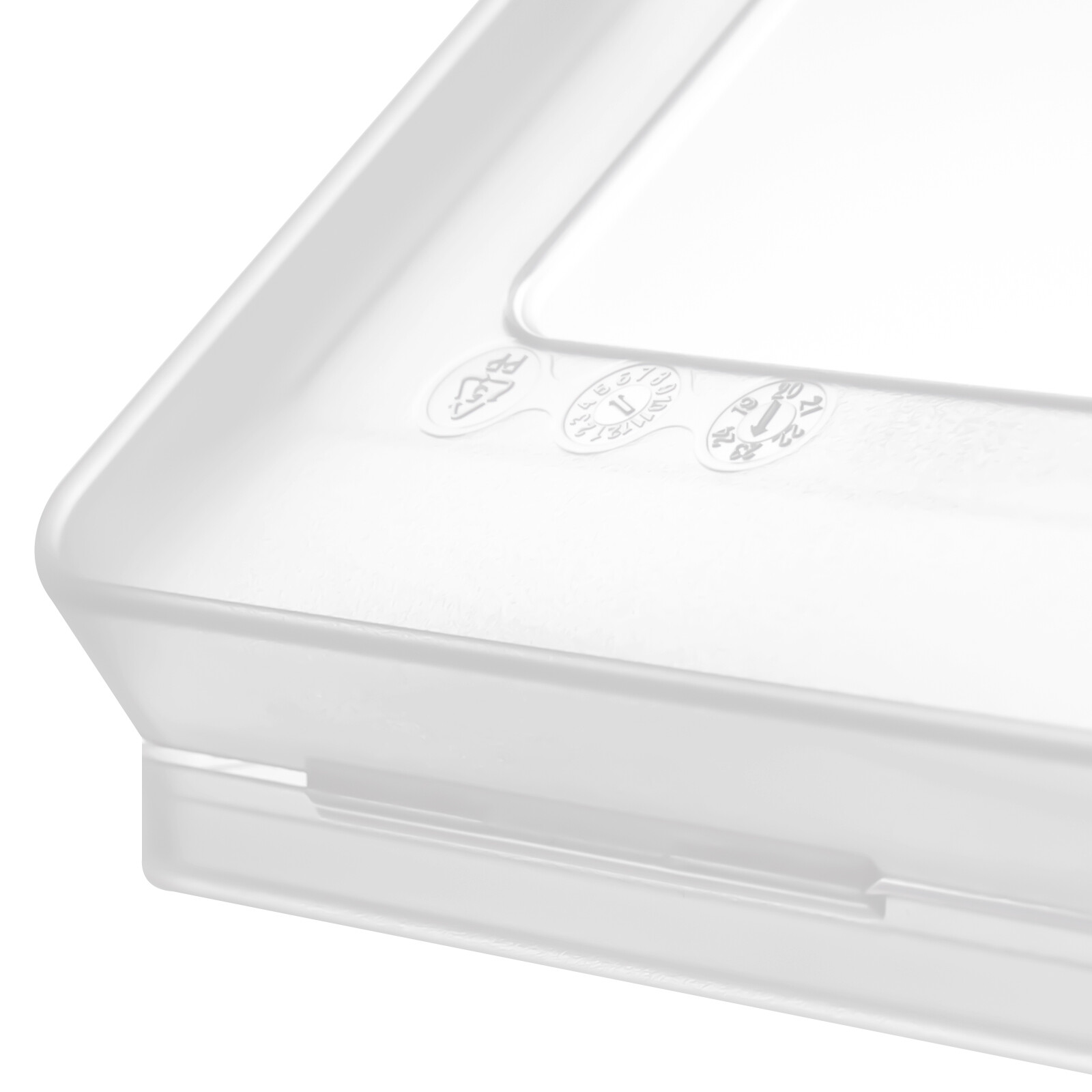Transparent rectangular PP material portable data storage box 15 pieces NEW US