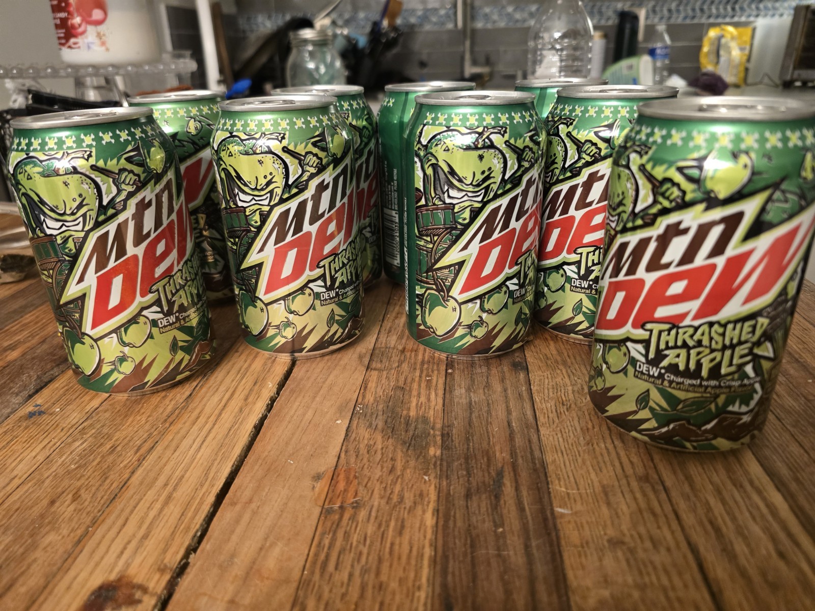 Mountain Dew Thrashed Apple 9 Sealed Cans