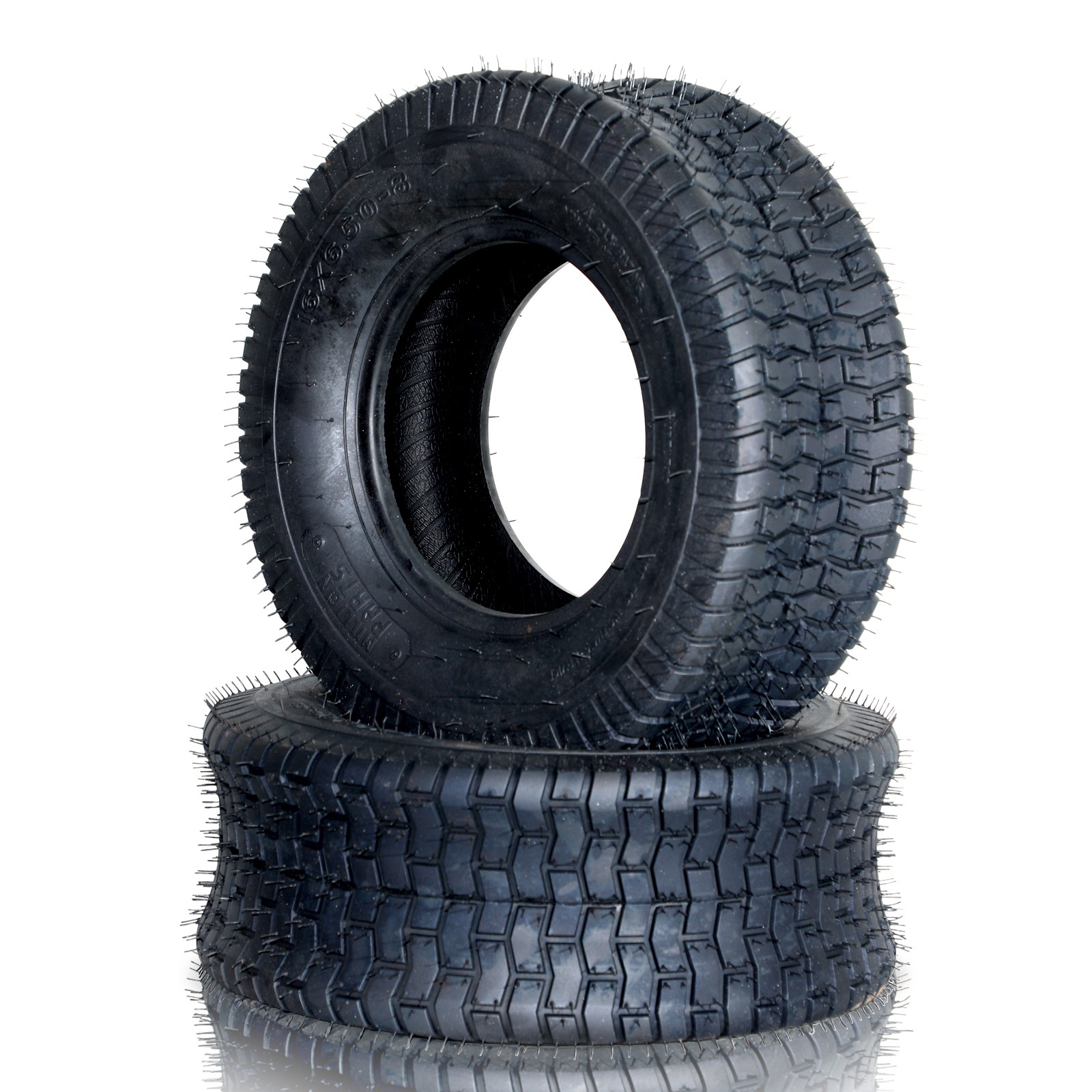 Set of 2 16x6.50-8 Lawn & Garden Mower Turf Tires 2 Ply 16x6.50x8 16 650 8