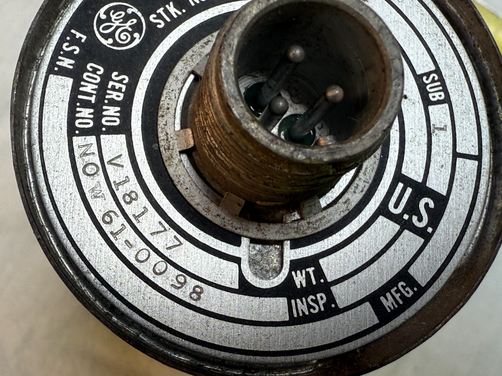 GE Tachometer Indicator 8DJ81-BAC 2000 RPM 1961