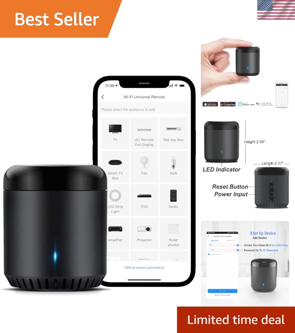 RM Mini 3 Universal Remote: 50,000 IR Devices Compatible, Alexa and Google Ready