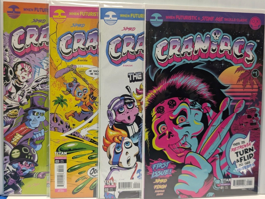 CRANIACS 1-4 VF/NM TITTAN COMICS 2025 SIMKO 1 2 3 4