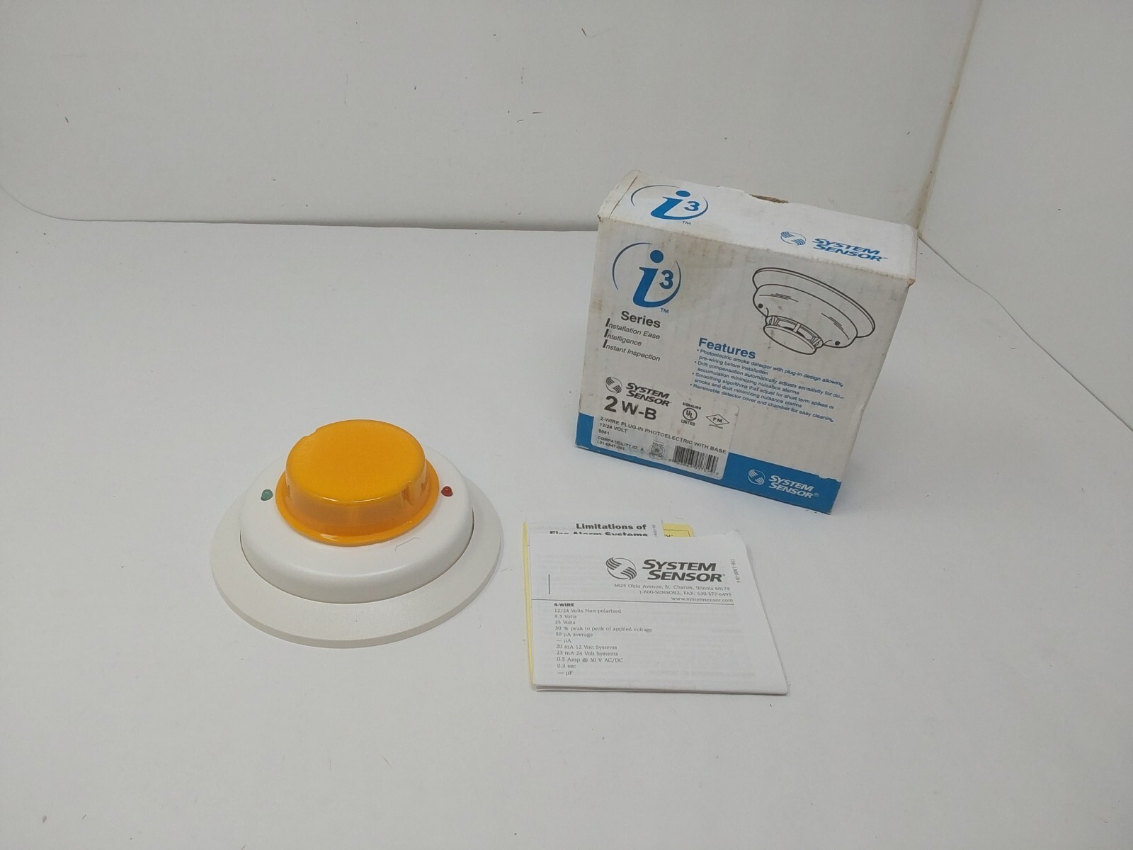 NEW System Sensor 2W-B 2WB i3 Series 2-Wire Photoelectric Smoke Detector Fire 