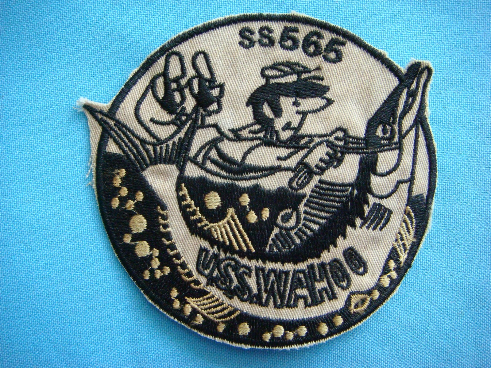 VIETNAM WAR PATCH, US NAVY USS WAHOO SS-565 SUBMARINE  Circa 1960s
