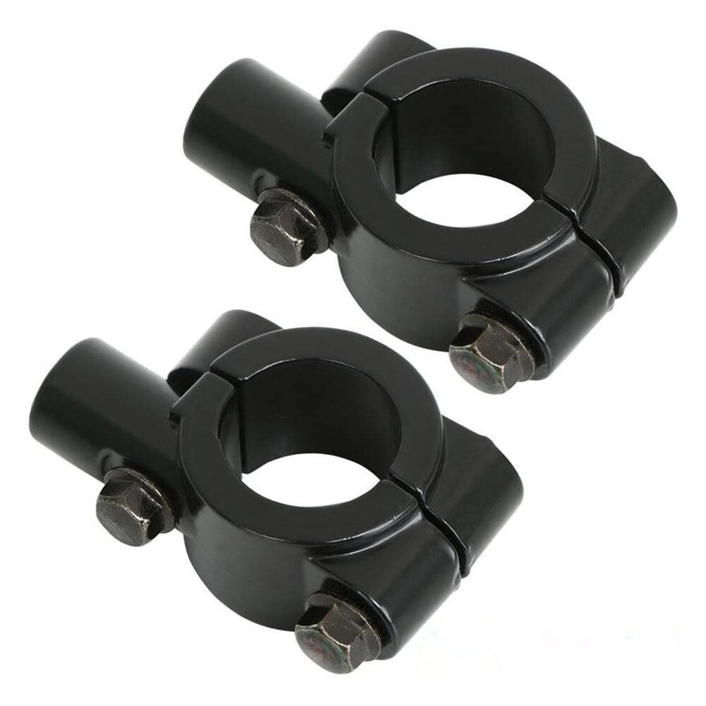 Pair 7/8" 10MM Motorcycle Handlebar Mirror Thread Mount Adaptor Holder Clamp M10