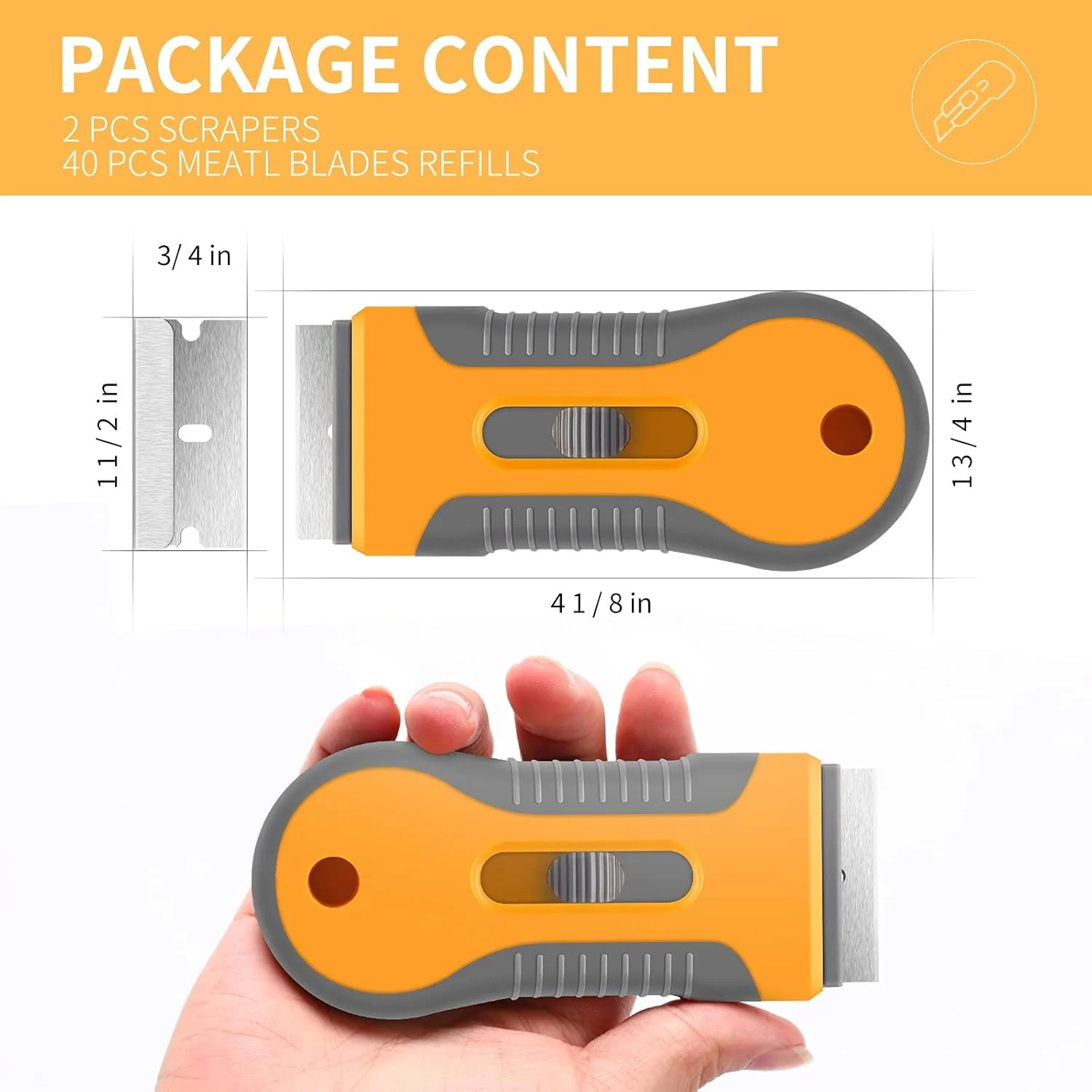 Extendable Razor Blade Scraper Set