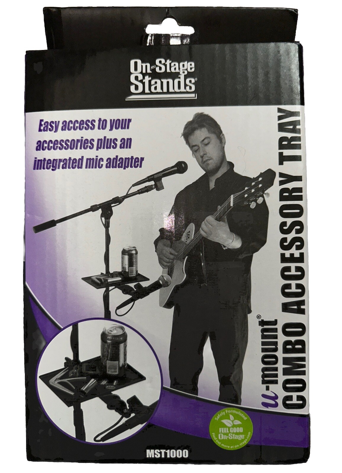 ✅ Brand New On-Stage MST1000 Combo Accessory Microphone Stand Tray Black