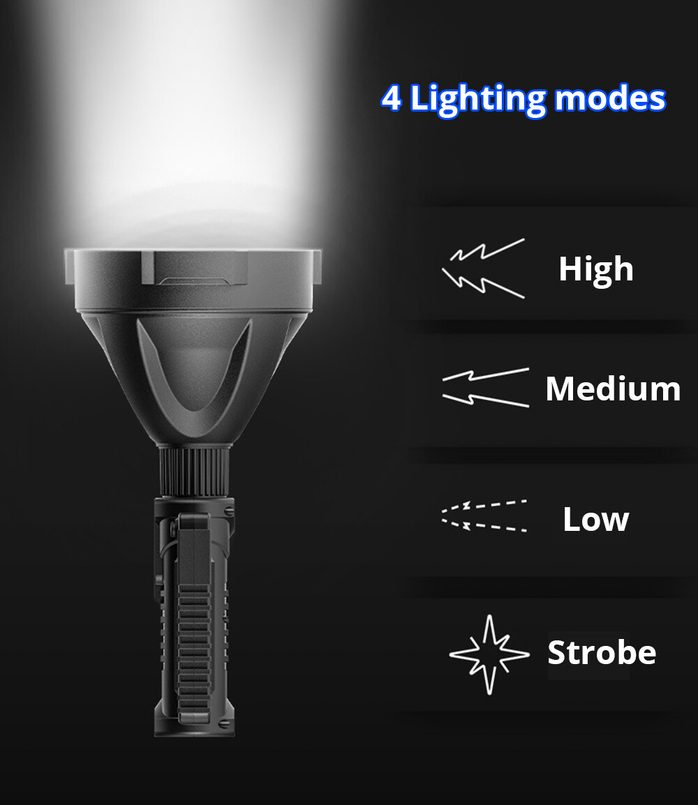 Powerful 200000LM P70 LED Searchlight Work Light Portable Flashlight Spotlight