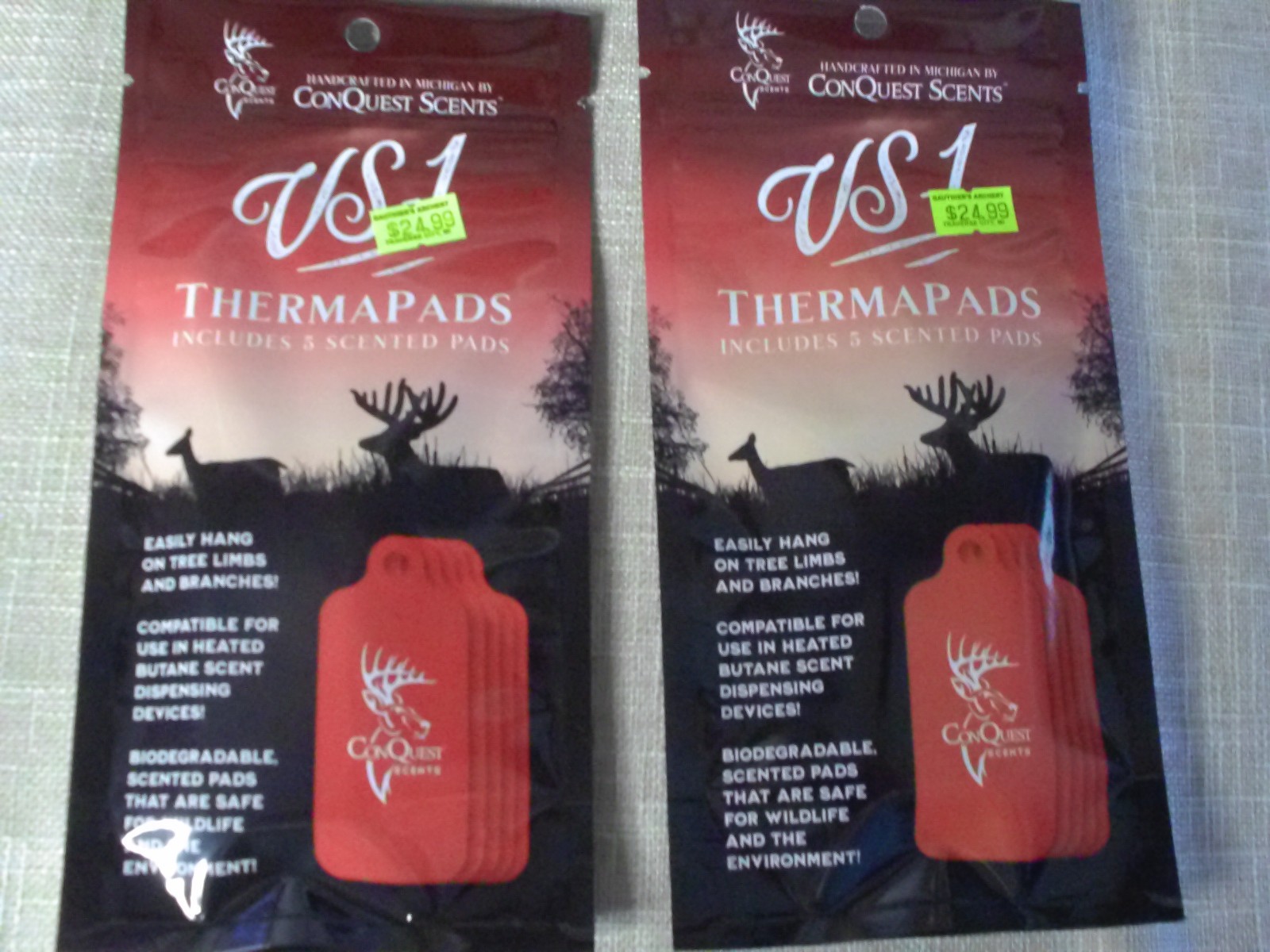 2 Conquest Scents Thermal Pads - VS-1 - 5pk - 22003 DOE ESTRUS URINE