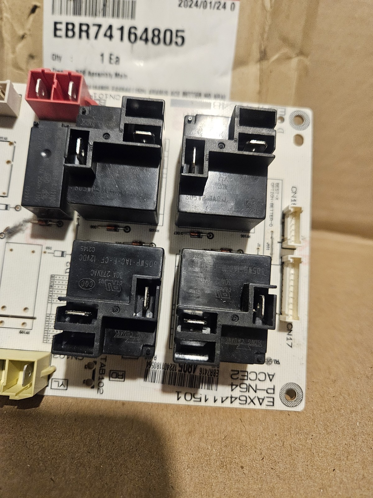 For LG EBR74164805 Range Oven Relay Control Board