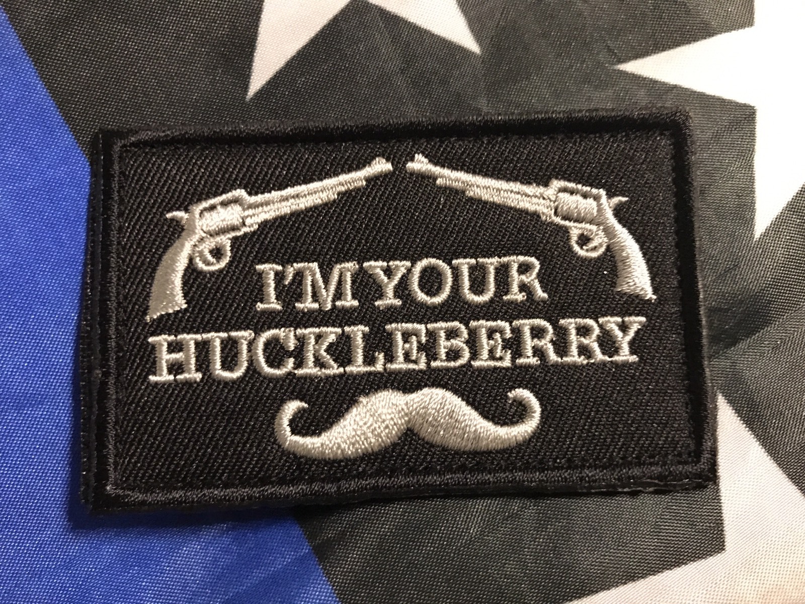 I'M YOUR HUCKLEBERRY Army Military Tactical Embroider Hook/Loop Patch BLACK