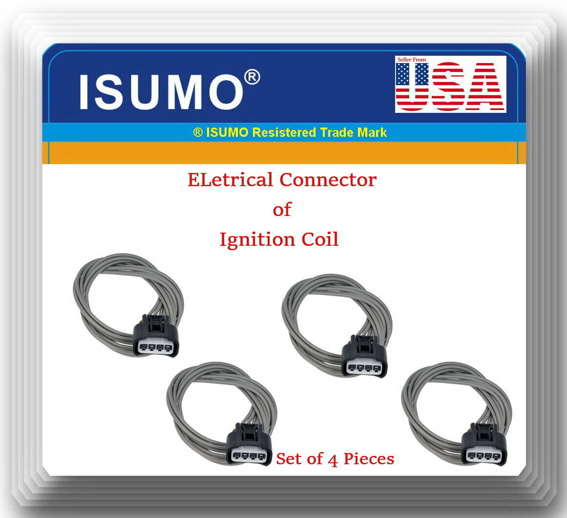 4 x connector of Ignition Coil Fits :OEM#90919-02266 Lexus Toyota  L4 2.0L 2.4L