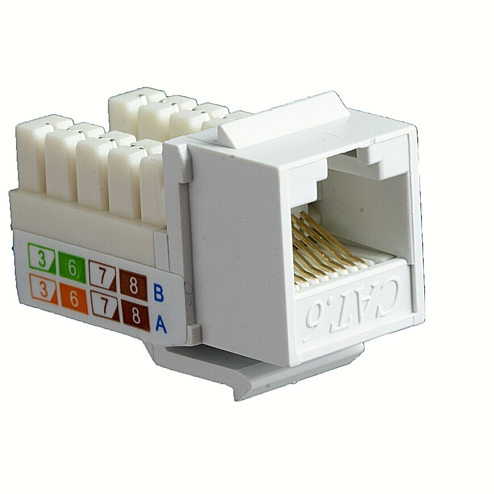Cat6 Jack White UL Listed - 100 Pack