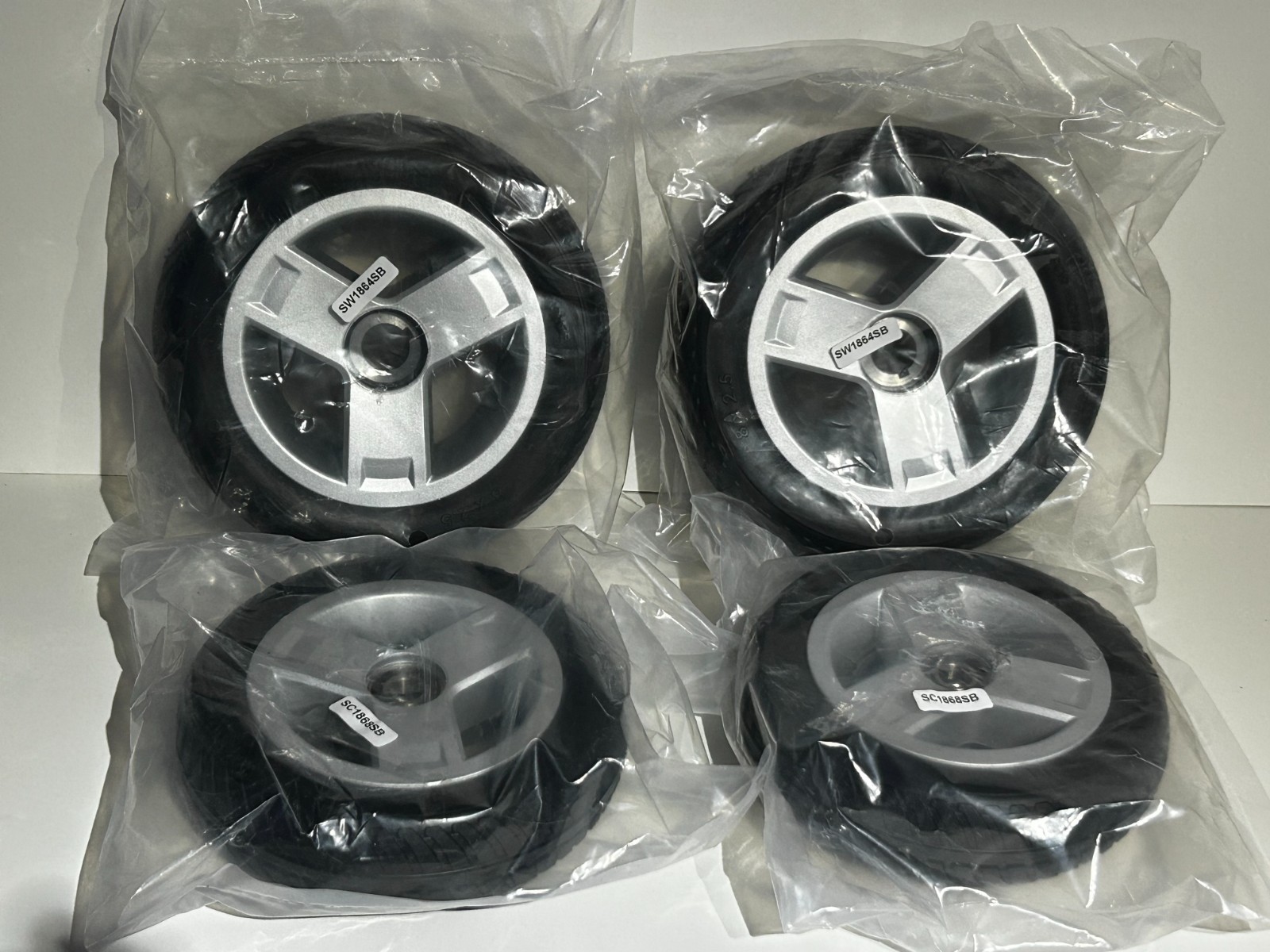 4 Wheel set for Pride GoGo Scooters (Front and Rear) Fit GoGo Traveler & Ultra X