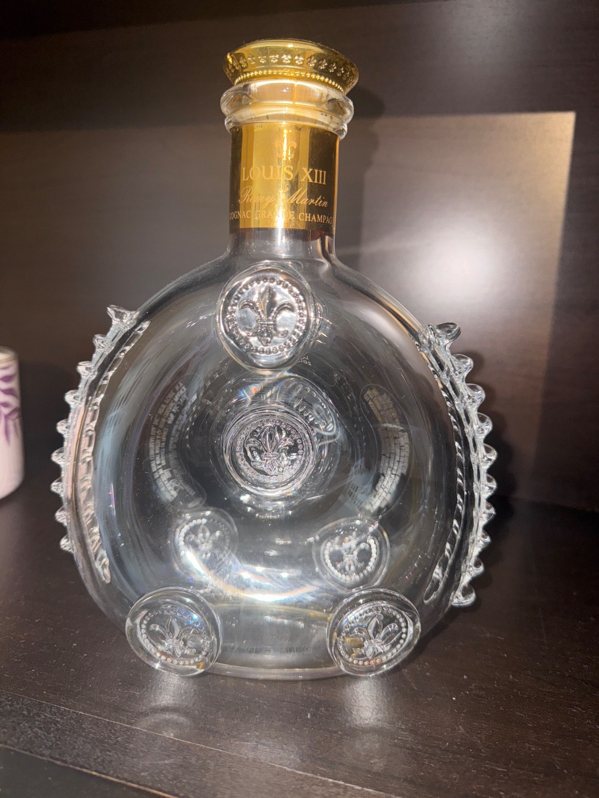 REMY MARTIN LOUIS XIII COGNAC BACCARAT CRYSTAL DECANTER BOTTLE EMPTY