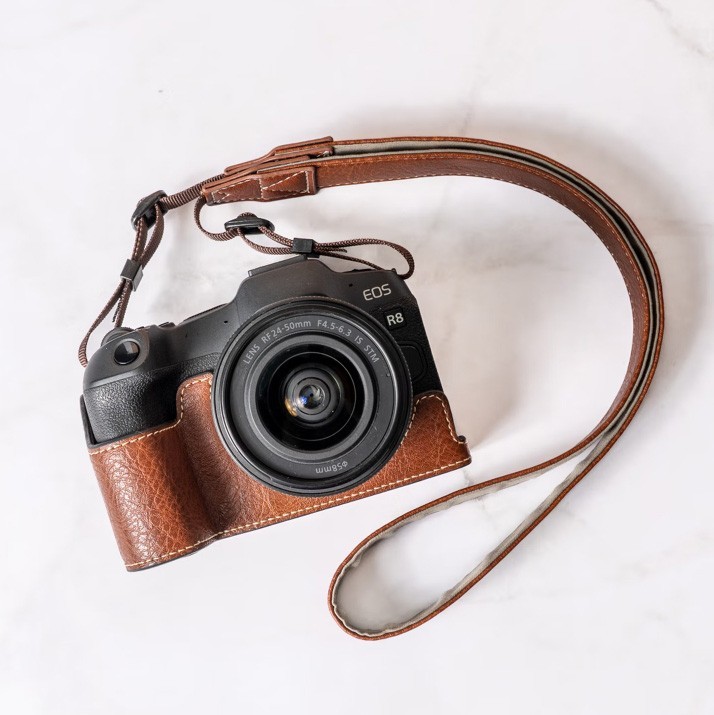 For Canon EOS R8 RP Camera Bag Leather Dock Case Base Protection Cover shell New