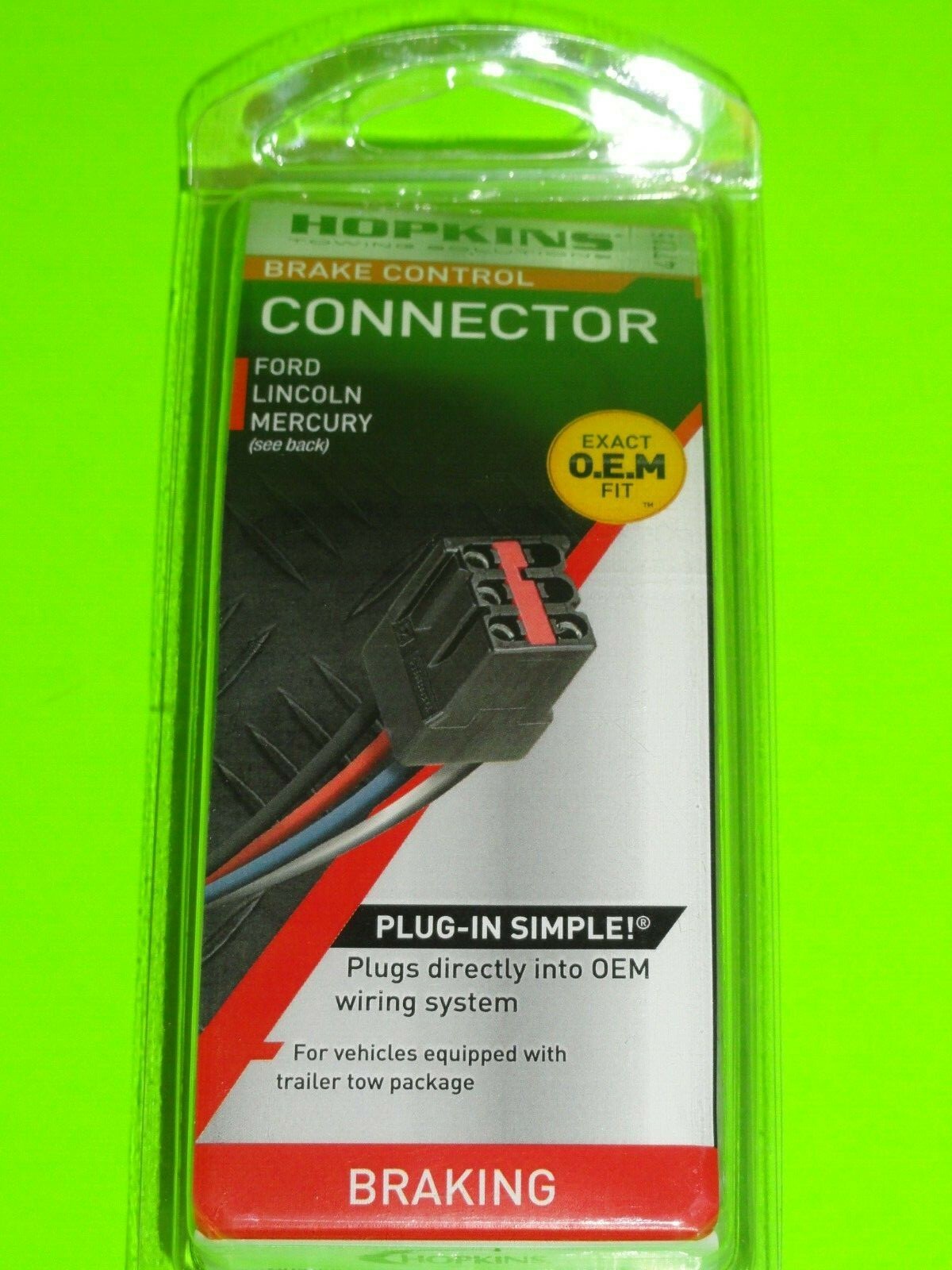 Hopkins 47715 Towing Trailer Brake Control Connector FORD LINCOLN MERCURY