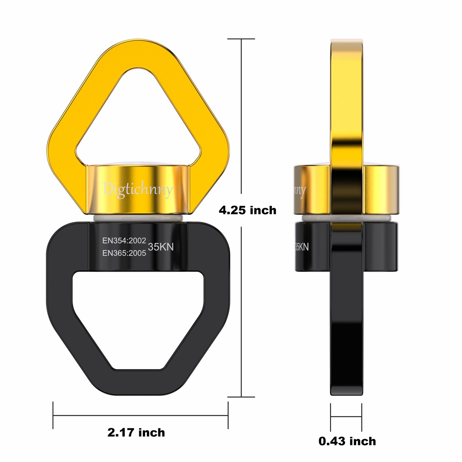 Swing Swivel, 35KN Safety Rotational Device, Swing Spinner for Web Tree Swing...