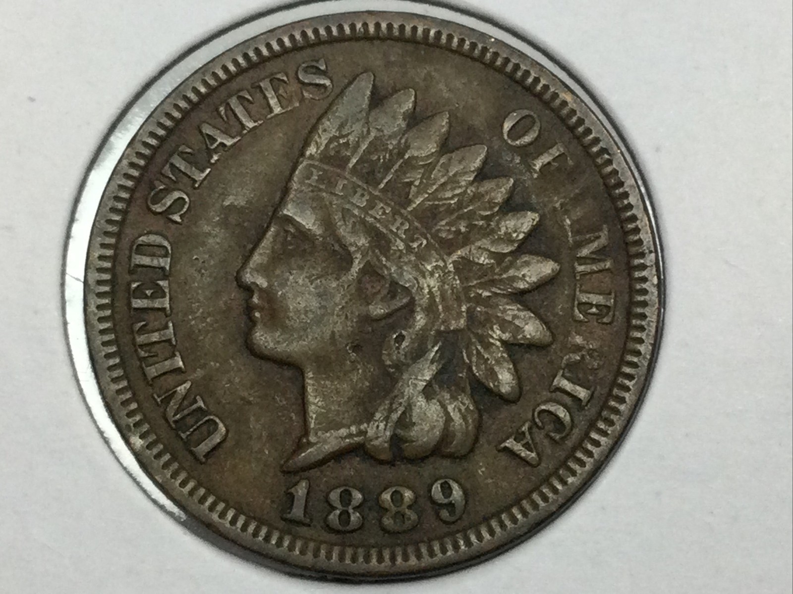 1889 Indian Cent in extra fine