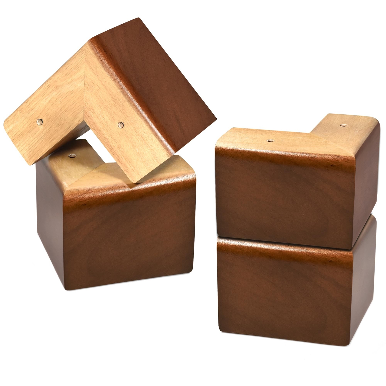 AORYVIC Bed Risers 4 inch Wood Furniture Risers Pack of 4 Sofa Legs for Couch...