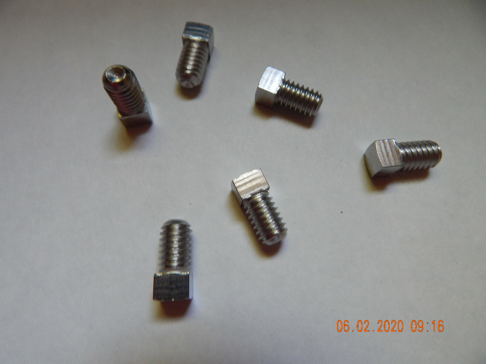 STAINLESS STEEL SQUARE HEAD SET SCREWS 5/16-18 x 1/2" CUP POINT 18-8. 6 PCS. NEW