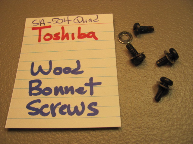 📈TOSHIBA WOOD COVER BONNET SCREWS SA-504 QUAD STEREO RECEIVER