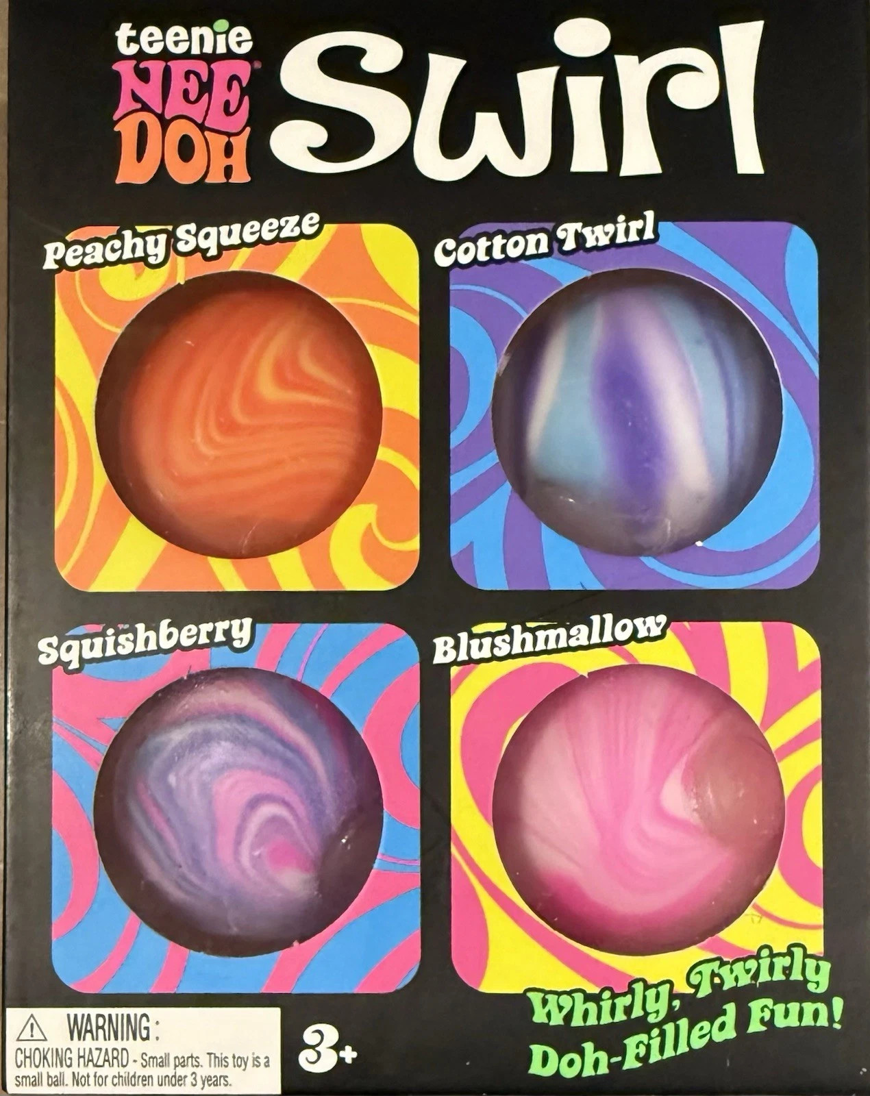 NeeDoh Teenie Swirl Stress Ball 4-Pack FREE SHIPPING