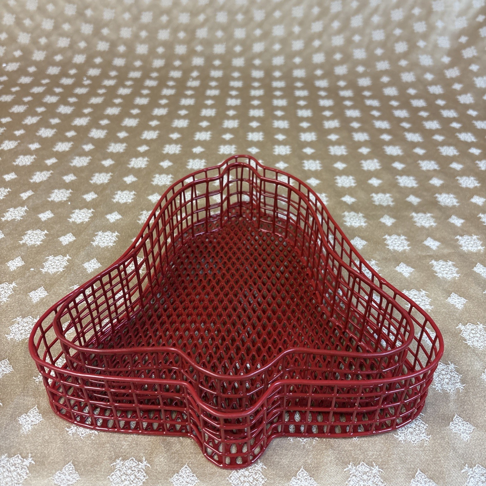 Three Red Christmas Bell-Shaped Nesting Baskets - Never Used!