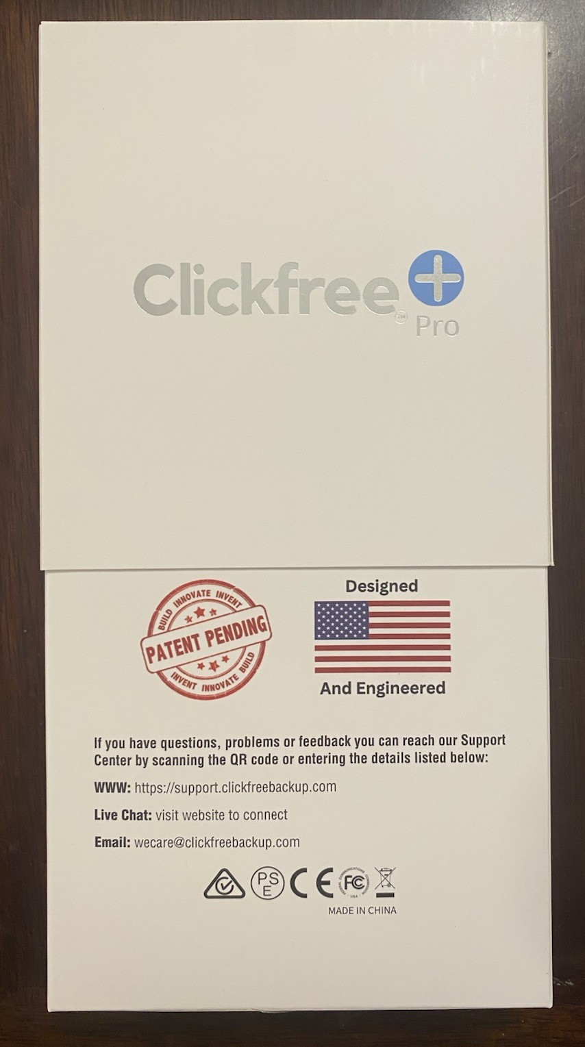 ClickFree Pro 128GB Universal Storage Device Garret Red Case Video Saver