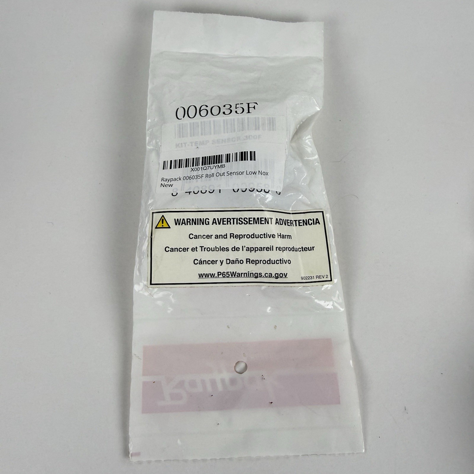 Raypak 006035F Kit-Temp Sensor 300F NOS