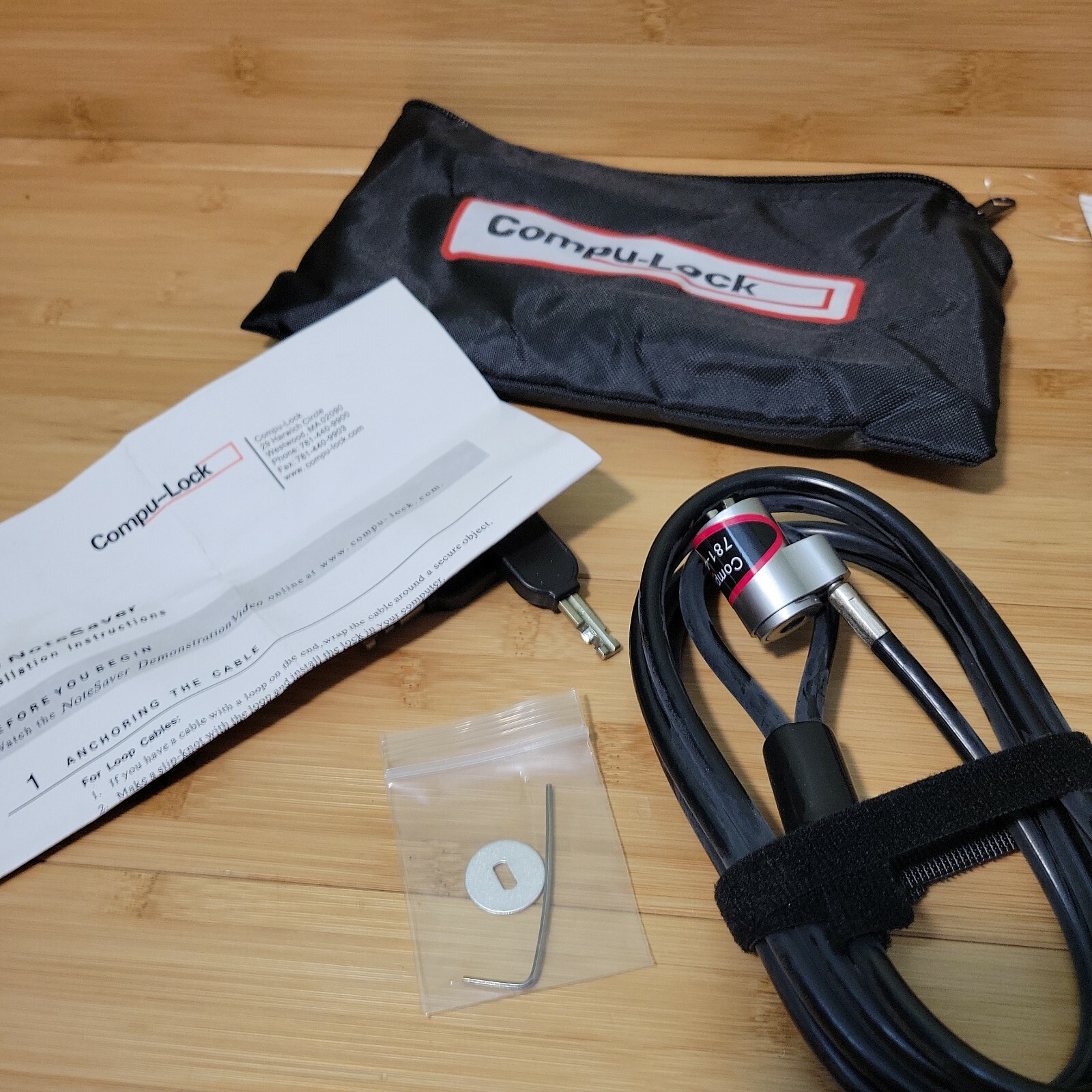 NEW Compu-Lock Laptop Computer Anti Theft ULTRA Security Cable Lock 2 Keys