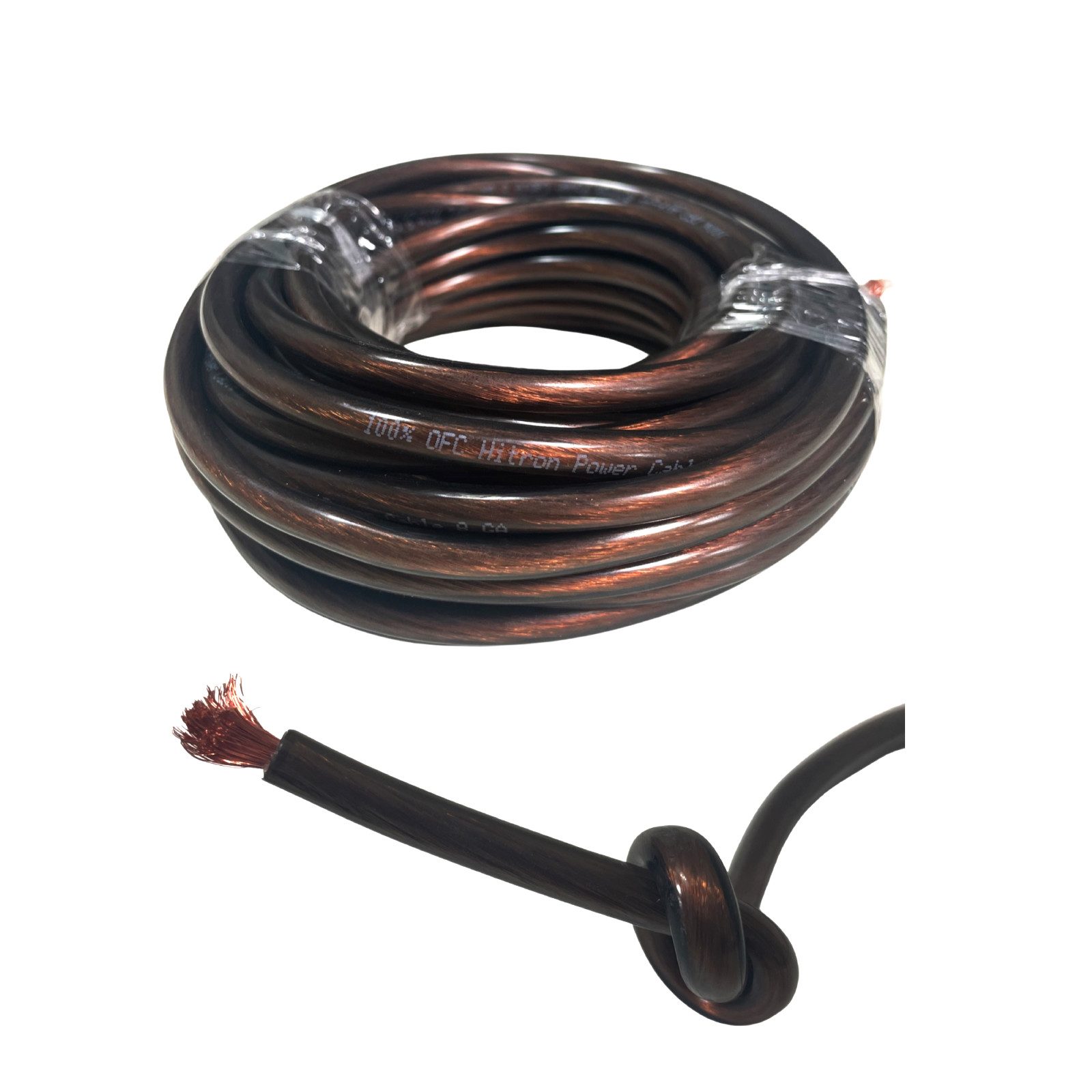 Heavy Duty 8 Gauge Primary OFC Wire Black Translucent 99% Copper Wire