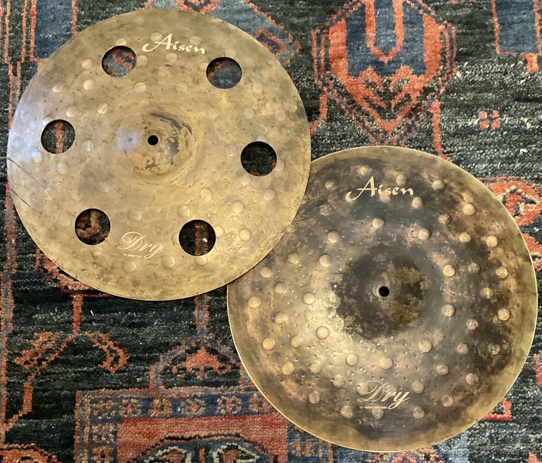 Aisen Cymbals 15” Dry Hi-Hats, W/ Ozone Top