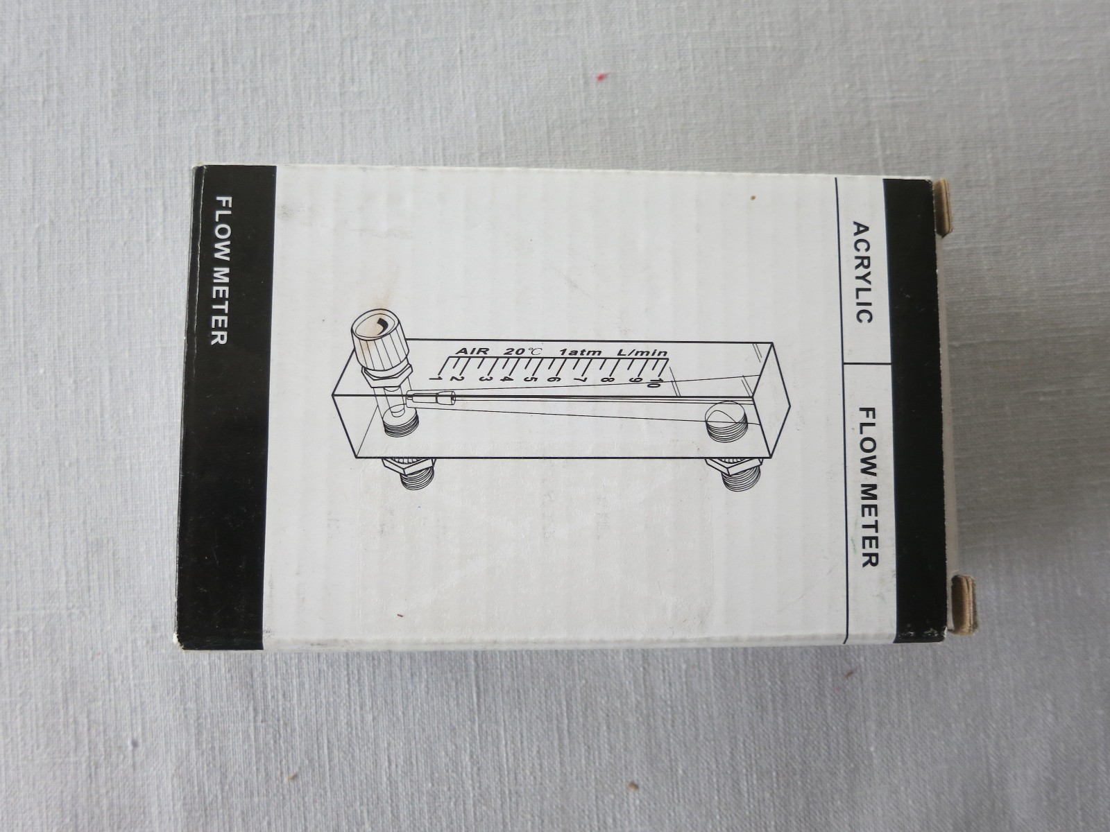 Acrylic Flowmeter 2-20 with Control Valve, New