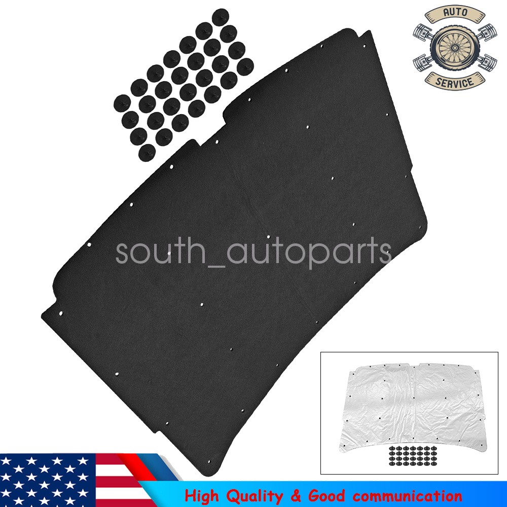 Hood Insulation Liner w/ Clips for 1981-1993 Dodge Ram D150 D250 W150 W250 US