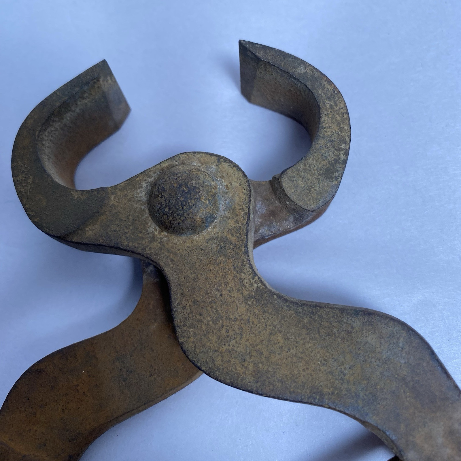 Antique Heavy Iron Pliers , Cutters Blacksmith Forging Tool Primitive 14”