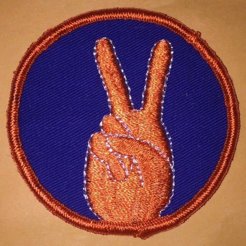 New - PEACE SIGN - Cloth Patch Iron-On Shoulder Jacket