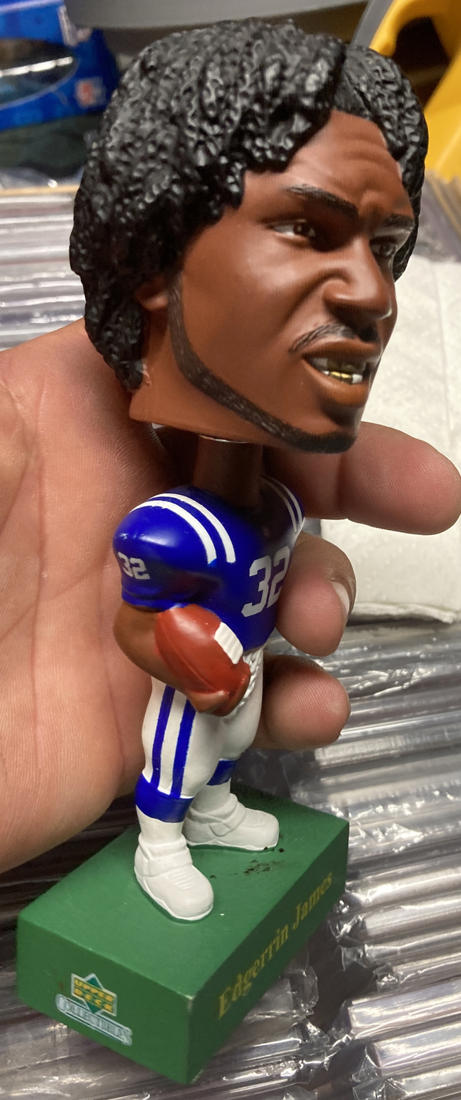2001 NFL Upper Deck Playmakers Edgerrin James Bobblehead Colts