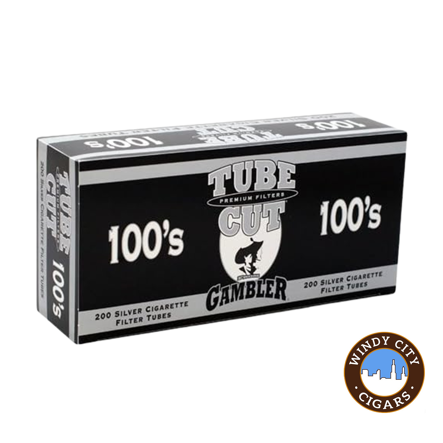 Tube Cut Silver 100s Cigarette 200ct Tubes - 5 Boxes