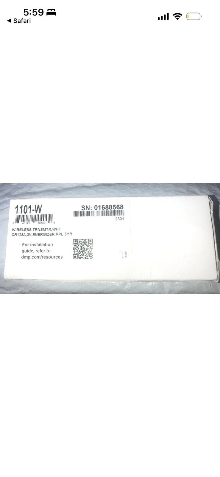 DMP 1101-W Wireless Universal Transmitter , WHITE New In Box