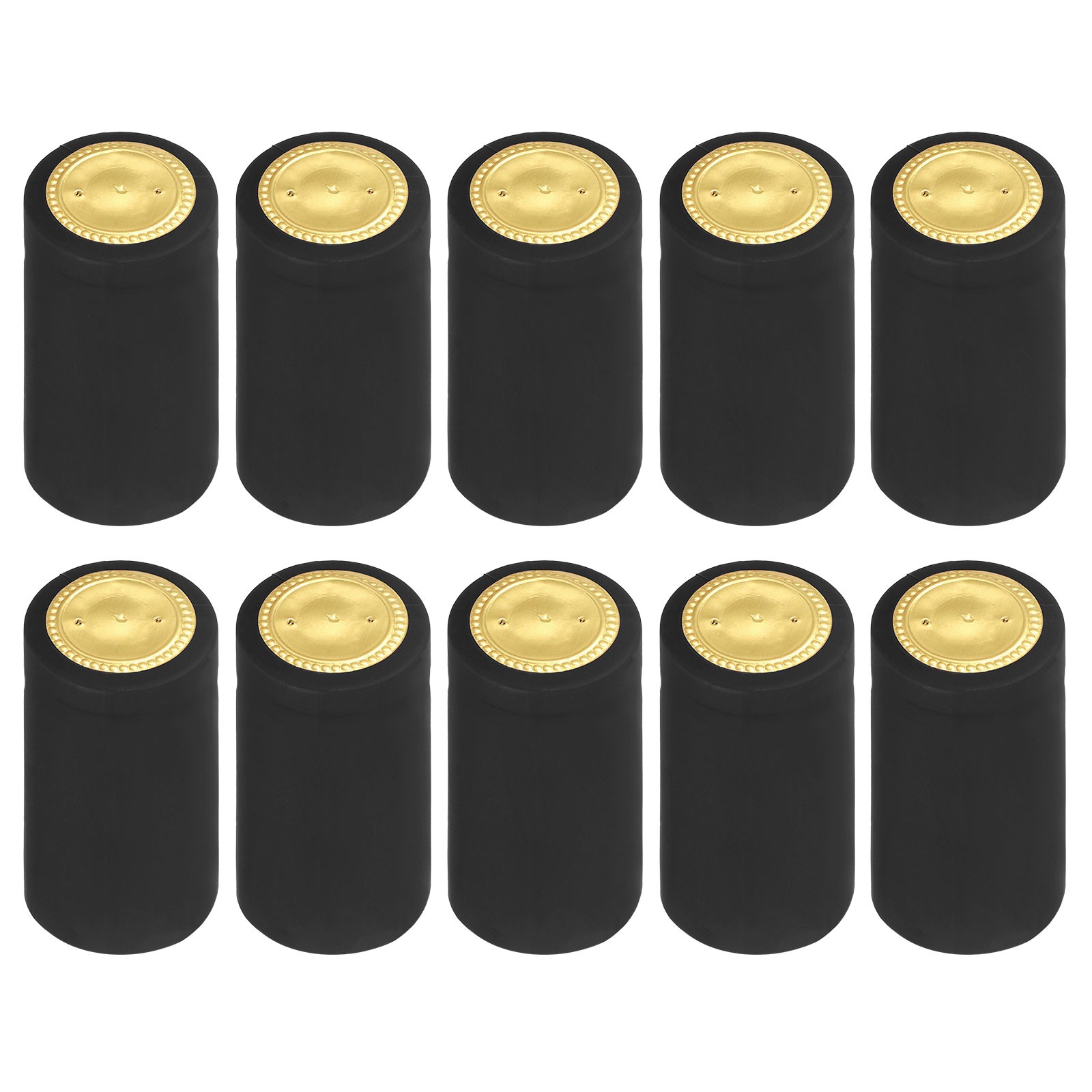 100Pcs Heat Shrink Wine Bottle Caps 32mm Wine Shrink Wrap Sleeves Black