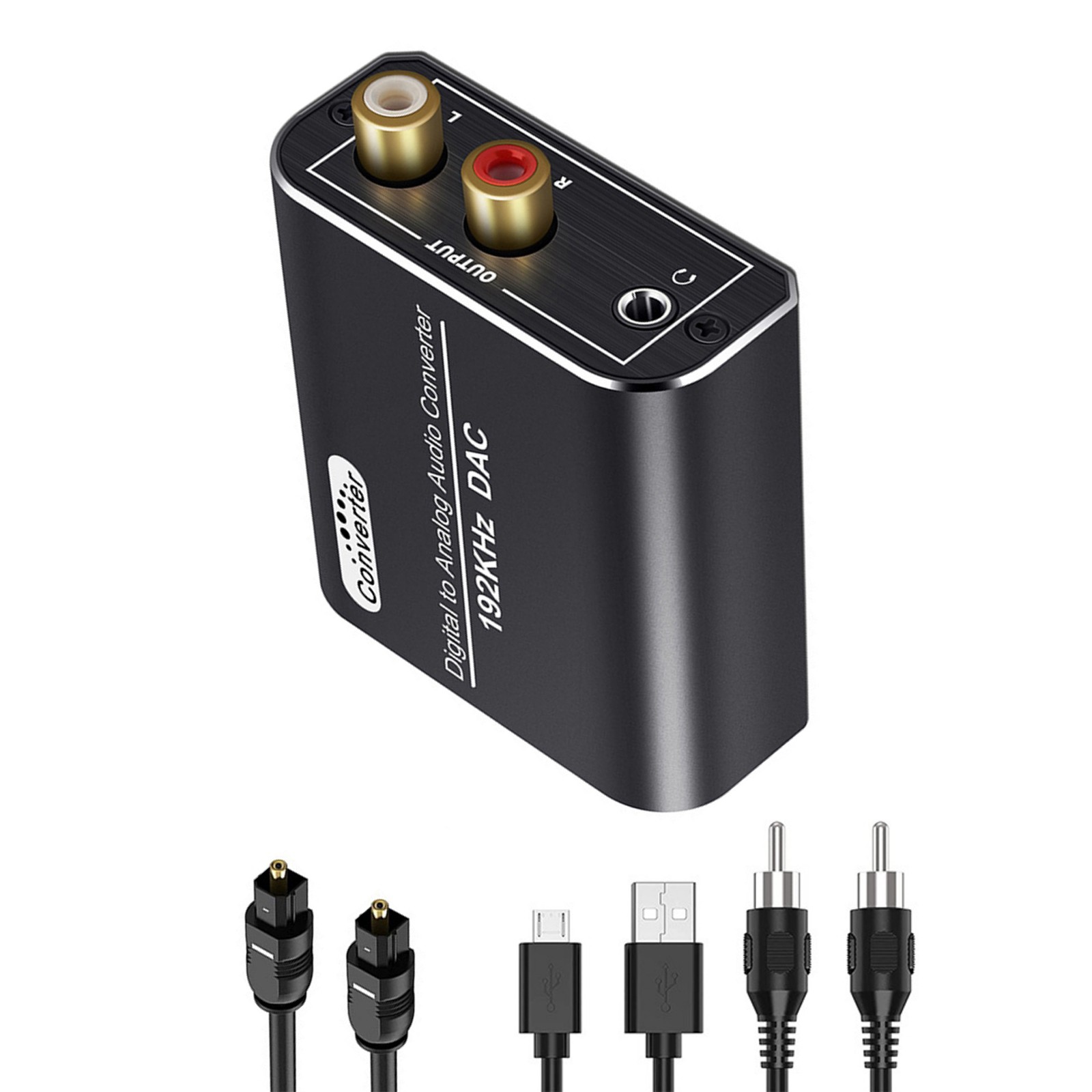 Portable Digital Audio Converter SPDIF Optical to Analog RCA Housing Plug & Play