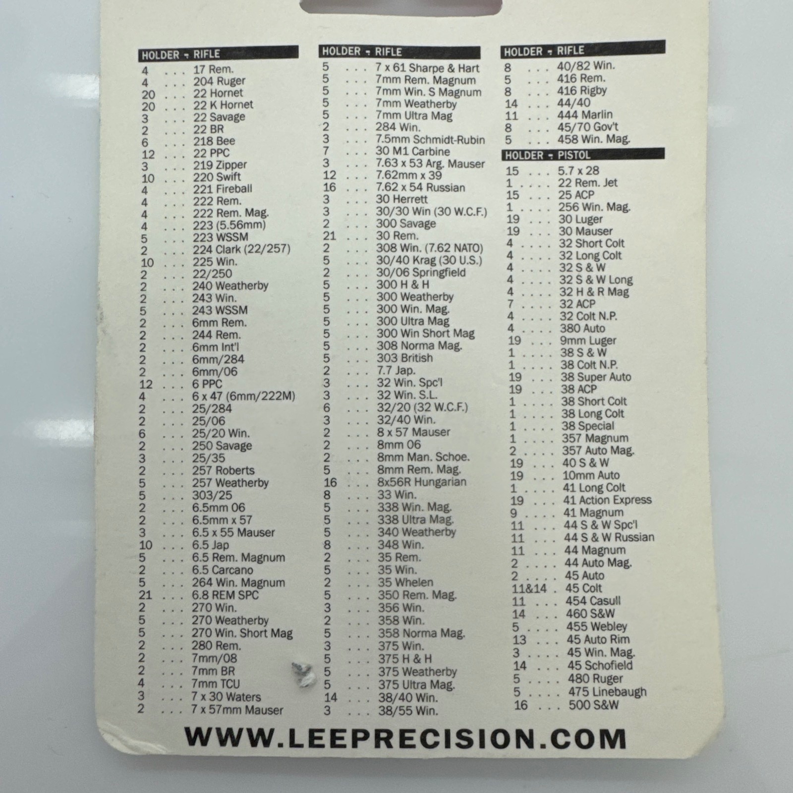 Lee Precision Universal Shell Holder