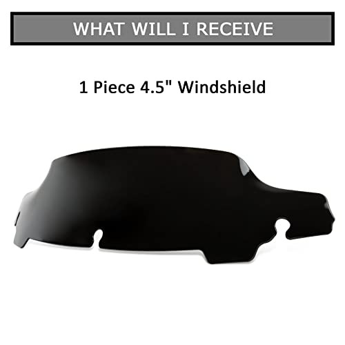 4.5" Wave Windshield Windscreen Wind for Touring Street Glide Electra Glide