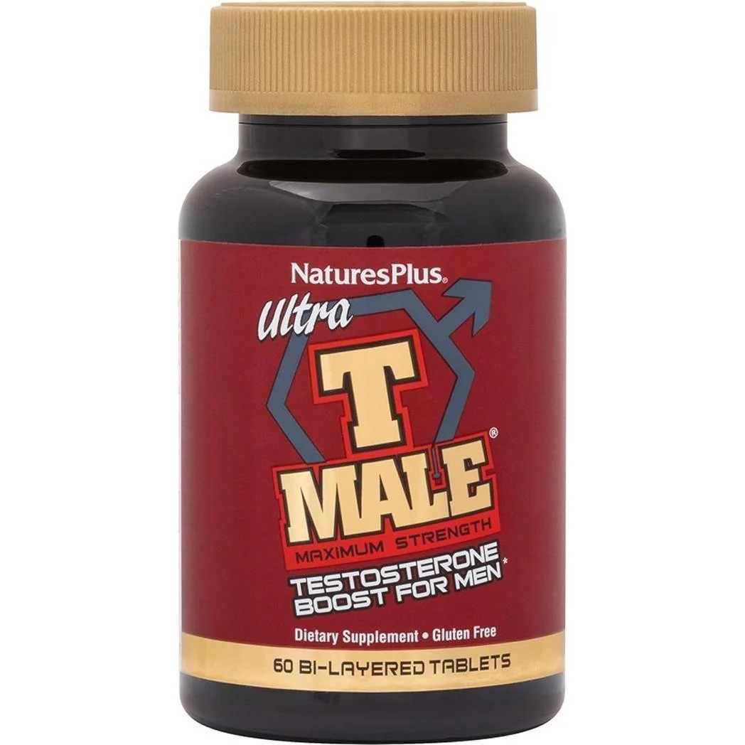 Nature's Plus Ultra T-Male 60 BI-Layered Tablets Maximum Strength Boost for Men
