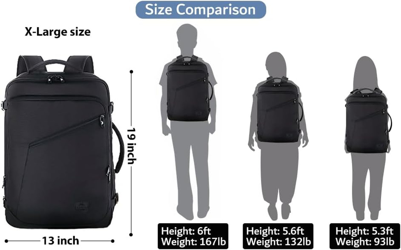 MATEIN Carry on Backpack, Extra Large Travel Backpack Expandable Airplane Approv