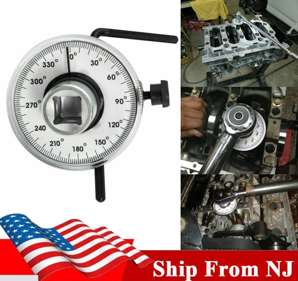 Torque Wrench Angle Gauge Tool,360° Adjustable 1/2" Drive Torque meter Wrench