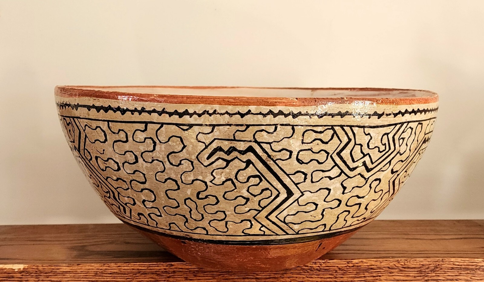 Vintage Shipibo Indians Rainforest Bowl