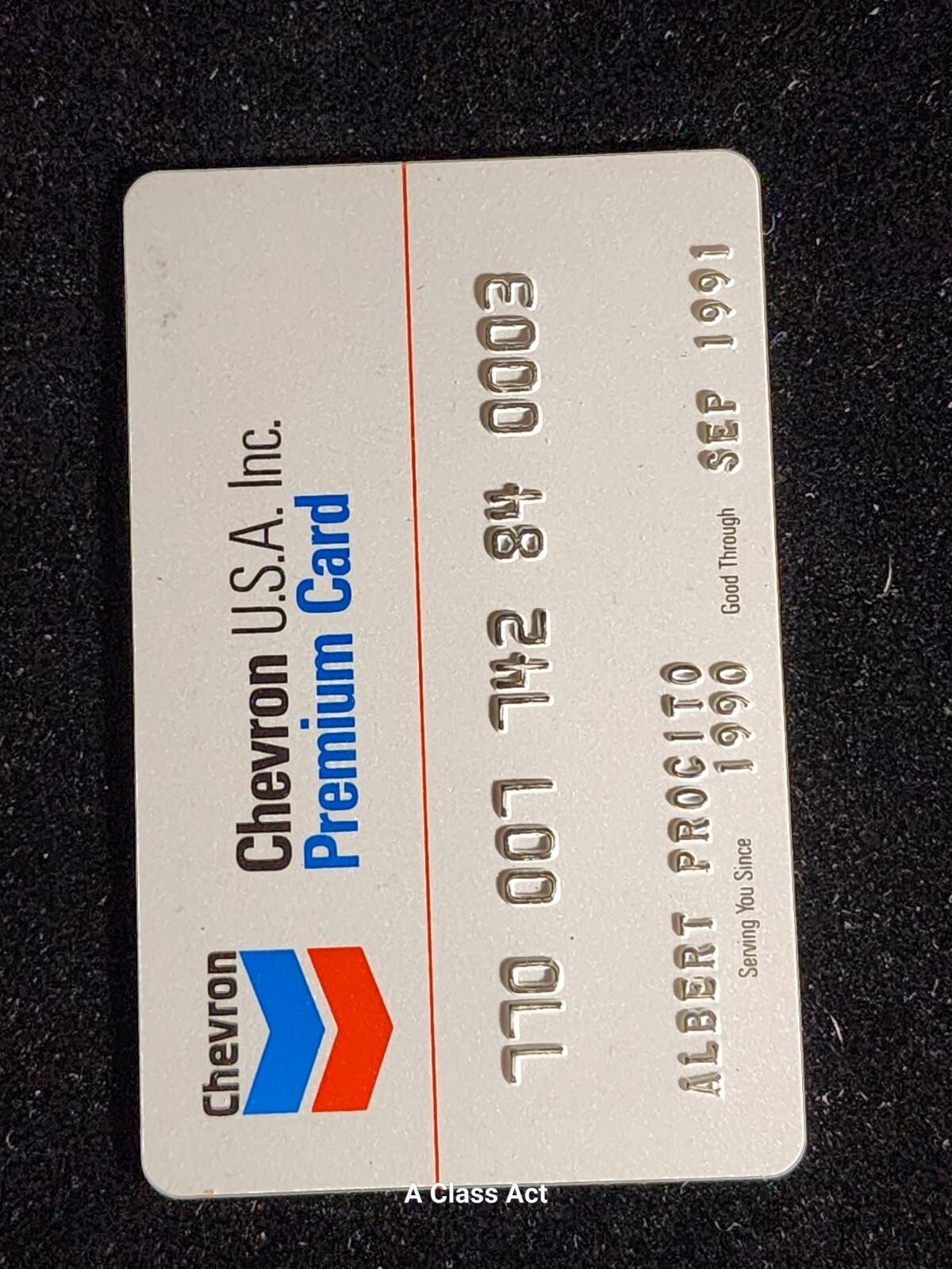 1991 Chevron Premium credit card. cc475